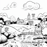 Astonishing Autumn Scenery Coloring Pages 1