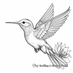 Astonishing Hummingbird and Bee Coloring Pages 3