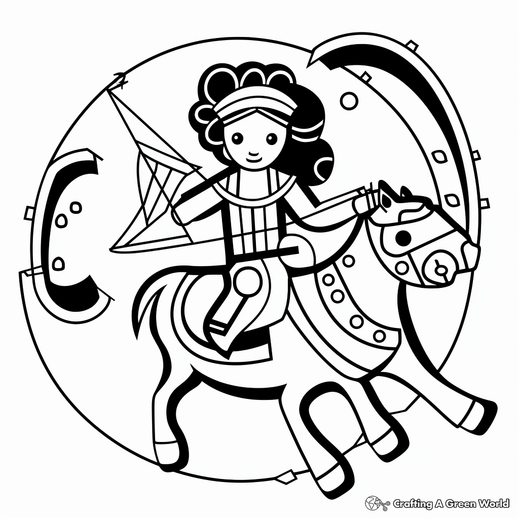 Astrology-Inspired Coloring Pages: Sagittarius Sign 4