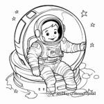Astronaut and Space Shuttle Coloring Pages 3