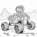 Astronaut in Mars Rover Coloring Pages 3