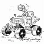 Astronaut in Mars Rover Coloring Pages 4