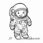 Astronaut in Space Suit Coloring Pages 4