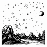 Astronomical Phenomenon: Meteor Shower Coloring Pages 2