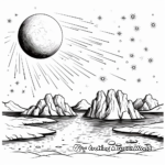 Astronomical Phenomenon: Meteor Shower Coloring Pages 4