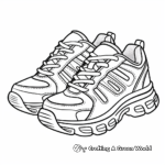 Athletic Running Shoe Coloring Pages 2