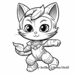 Athletic Super Kitty Olympics Coloring Pages 1