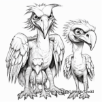 Atrociraptor Family Coloring Pages: Male, Female, and Young 4