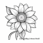 Attractive Sunflower Coloring Pages 2