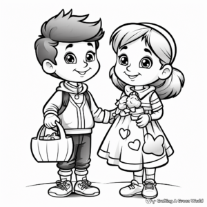 Attractive Valentine's Day Gifts Coloring Pages 1