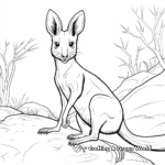 Páginas para colorear del Wallaby australiano 4
