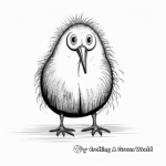 Authentic New Zealand Kiwi Bird Coloring Pages 2