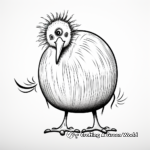 Authentic New Zealand Kiwi Bird Coloring Pages 4