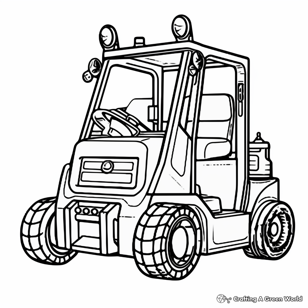 Automatic Guided Forklift Coloring Pages 4