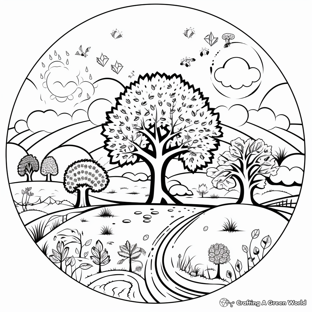 Autumn Equinox Coloring Pages for Children 1