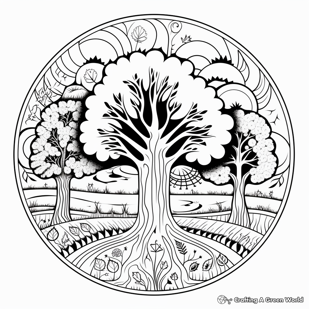 Autumn Equinox Coloring Pages for Children 3