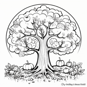 Autumn Equinox Coloring Pages for Children 4