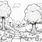 Autumn Forest Scenery Coloring Pages 4