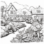 Paisajes de jardín otoñales: Páginas detalladas para colorear 2