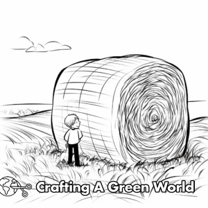 Hay Bale Coloring Pages - Free &amp; Printable!