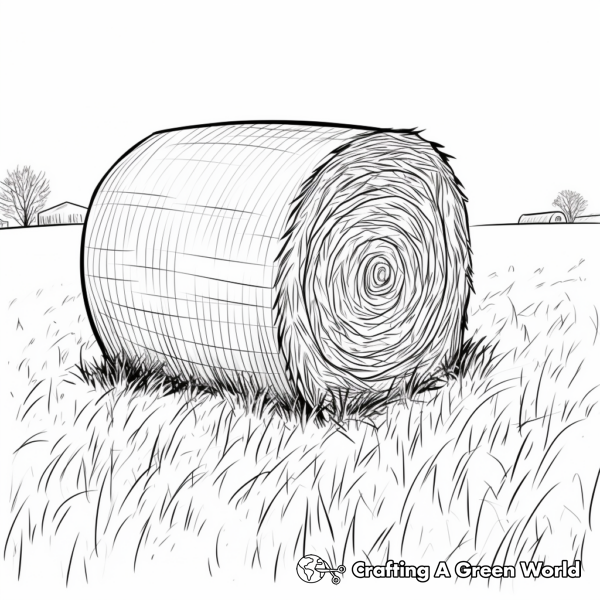 Hay Bale Coloring Pages - Free &amp; Printable!