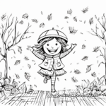 Autumn Leaves Falling: October Coloring Pages 4