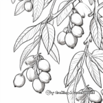 Autumn-themed Pecan Leaves Coloring sheets 1