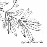 Autumn-themed Pecan Leaves Coloring sheets 2