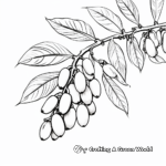 Autumn-themed Pecan Leaves Coloring sheets 3