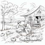 Autumn Winery Scene Coloring Pages for relaxation 1