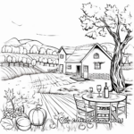 Autumn Winery Scene Coloring Pages for relaxation 3