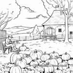 Autumn Winery Scene Coloring Pages for relaxation 4