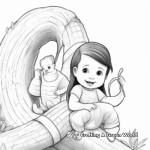 B is for Banana' and Baby Coloring Pages 1