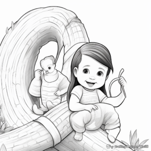 B is for Banana' and Baby Coloring Pages 1