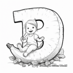 B is for Banana' and Baby Coloring Pages 2