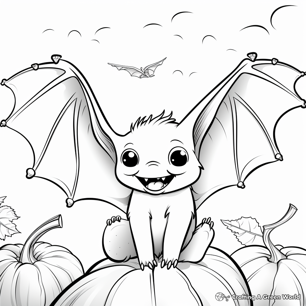 B is for Banana' and Bat Coloring Pages 1