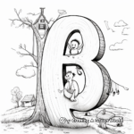 B is for Banana' Peel Slip Coloring Pages 4