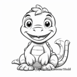 Baby Alligator Coloring Pages 1