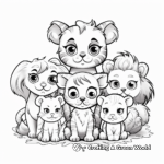 Baby Animal Families Coloring Pages 2
