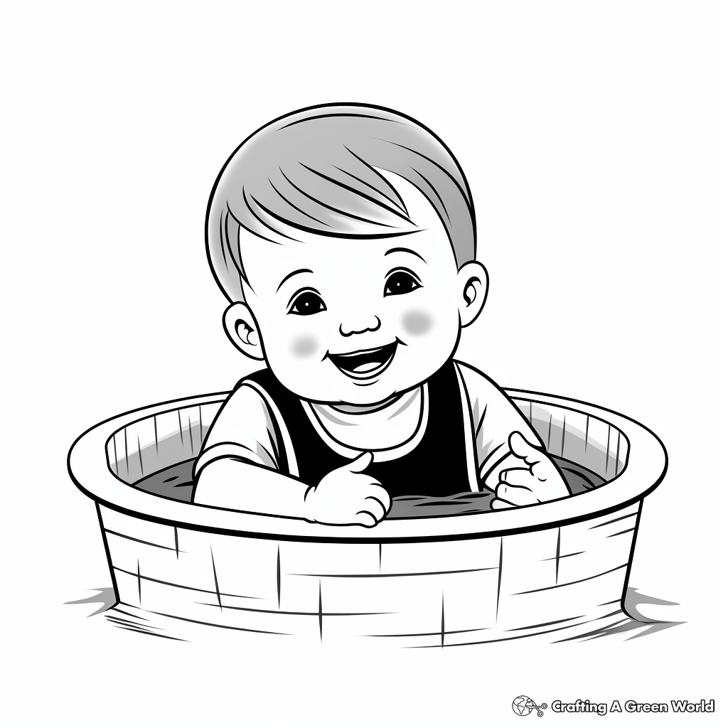Baby Baptism Coloring Pages 1