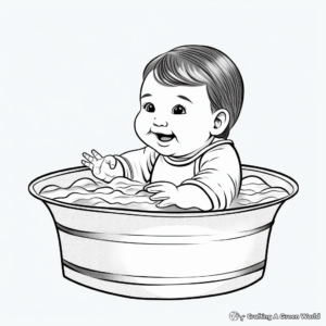 Baby Baptism Coloring Pages 3