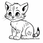 Baby Bobcat Cub Coloring Sheets for Toddlers 3