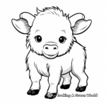 Baby Buffalo Coloring Pages for Kids 3