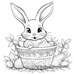 Baby Bunny in a Basket: Spring-themed Coloring Pages 2