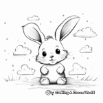 Baby Bunny in the Rain: Weather-themed Coloring Pages 3