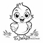 Baby Chick Coloring Pages for Preschoolers 4
