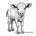 Baby Cow with Farm Buddies Coloring Pages 3