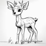 Baby Deer Fawn Coloring Pages 2