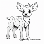Baby Deer with Spots Coloring Pages 1