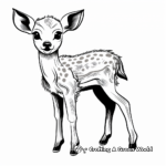 Baby Deer with Spots Coloring Pages 3